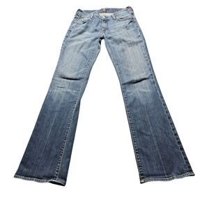 7 For All Mankind Bootcut Jeans Womens 29 Blue Denim Made in USA Stretch 4865